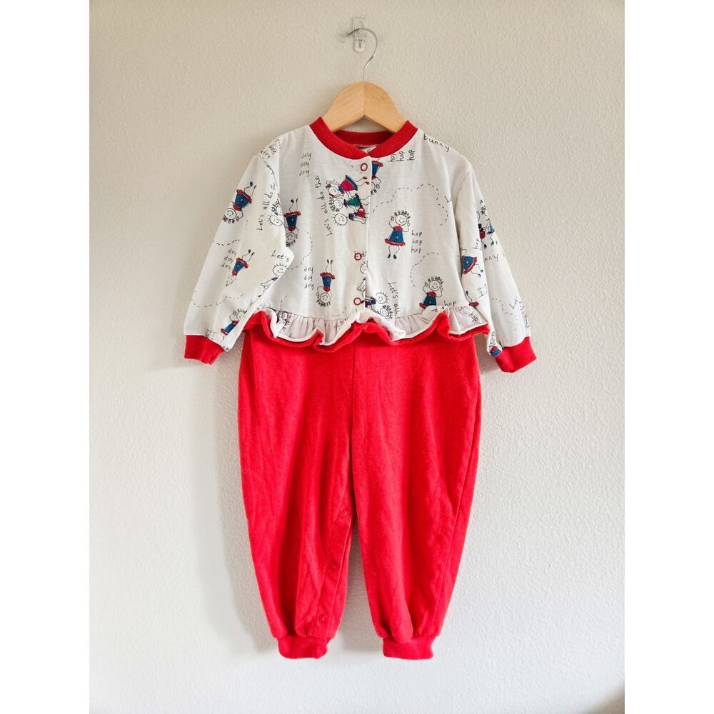 Hearts & Triangles Vintage Toddler Romper With Hopscotch Kids